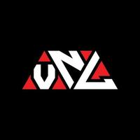Vnl-Dreieck-Buchstaben-Logo-Design mit Dreiecksform. VNL-Dreieck-Logo-Design-Monogramm. VNL-Dreieck-Vektor-Logo-Vorlage mit roter Farbe. vnl dreieckiges Logo einfaches, elegantes und luxuriöses Logo. vnl vektor