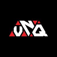 vnq-Dreieck-Buchstaben-Logo-Design mit Dreiecksform. vnq-Dreieck-Logo-Design-Monogramm. vnq-Dreieck-Vektor-Logo-Vorlage mit roter Farbe. vnq dreieckiges Logo einfaches, elegantes und luxuriöses Logo. vnq vektor