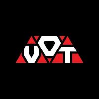 Vot-Dreieck-Buchstaben-Logo-Design mit Dreiecksform. Vot-Dreieck-Logo-Design-Monogramm. Vot-Dreieck-Vektor-Logo-Vorlage mit roter Farbe. vot dreieckiges Logo einfaches, elegantes und luxuriöses Logo. abstimmen vektor