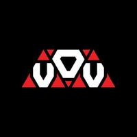 vov Dreiecksbuchstaben-Logo-Design mit Dreiecksform. VOV-Dreieck-Logo-Design-Monogramm. VOV-Dreieck-Vektor-Logo-Vorlage mit roter Farbe. vov dreieckiges Logo einfaches, elegantes und luxuriöses Logo. vov vektor
