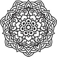 Blumen-Mandala-Muster. dekorative Kreisverzierung im ethnischen orientalischen Stil. vektor