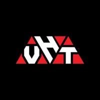 vht Dreiecksbuchstaben-Logo-Design mit Dreiecksform. VHT-Dreieck-Logo-Design-Monogramm. VHT-Dreieck-Vektor-Logo-Vorlage mit roter Farbe. vht dreieckiges logo einfaches, elegantes und luxuriöses logo. vht vektor