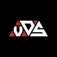 vds-Dreieck-Buchstaben-Logo-Design mit Dreiecksform. Vds-Dreieck-Logo-Design-Monogramm. vds-Dreieck-Vektor-Logo-Vorlage mit roter Farbe. vds dreieckiges logo einfaches, elegantes und luxuriöses logo. vds vektor