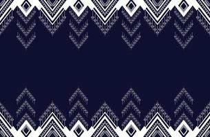 nahtlose Muster geometrische ethnische Textur Stickerei mit dunkelblauem Hintergrunddesign verwendet in Tapeten, Rock, Teppich, Tapete, Kleidung, Verpackung, Batik, Stoff, Blatt in Vektor, Illustration verwendet vektor