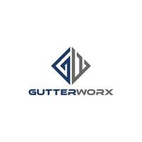 gw logotyp design vektor