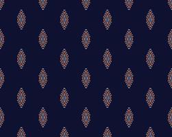 Geometrische ethnische Textur-Stickerei-Design mit dunkelblauem Hintergrunddesign, Rock, Tapete, Kleidung, Verpackung, Batik, Stoff, Blatt, Dreieck formt Vektor, Illustrationsdesigndesign vektor