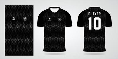 svart jersey sport designmall vektor