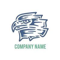 illustration eagle head logotyp vintage vektor