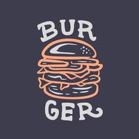 Abbildung Burger-Essen-Logo-Symbol vektor