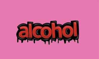 alkohol skriver vektordesign på rosa bakgrund vektor