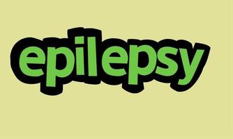 epilepsi skriver vektordesign på gul bakgrund vektor