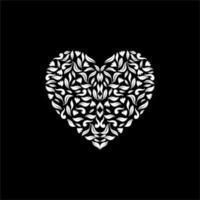 dekorativ hjärtform för bröllopsinbjudan eller alla hjärtans dag eller för dekoration, utsmyckade eller grafiska designelement. vektor illustration