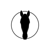 Pferdekopf-Silhouette für Logo, Icon-Symbol, Piktogramm oder Grafikdesign-Element. Vektor-Illustration vektor
