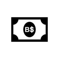 brunei darussalam valuta ikon symbol, bnd, brunei dollar pengar papper. vektor illustration