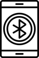 Symbol für Bluetooth-Vektorlinie vektor