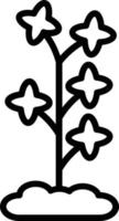 Symbol für die Vektorlinie der Pflanze vektor