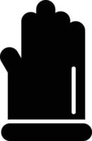 Handschuh-Glyphen-Vektorsymbol vektor
