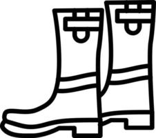 Schuhe Vektor Liniensymbol