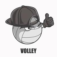 volley maskot vektor