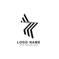 kreatives Logo-Design mit schwarzem Stern vektor