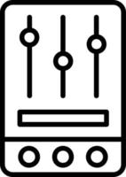 Symbol für die Vektorlinie der RGB-Lichtsteuerung vektor