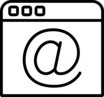 Symbol für die E-Mail-Vektorlinie vektor