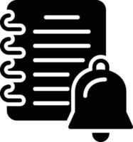 Glockenvektor-Glyphen-Symbol vektor