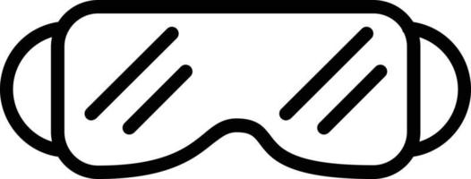 Symbol für die Vektorlinie der Schutzbrille vektor