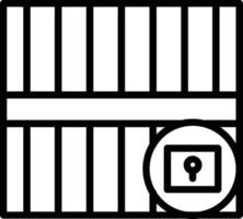 Symbol für die Gefängnisvektorlinie vektor