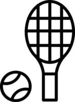 Symbol für Tennisvektorlinie vektor