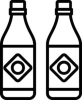 Symbol für Flaschenvektorlinie vektor