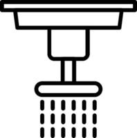 Symbol für Sprinklervektorlinie vektor