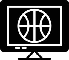 Symbol für Basketball-Glyphe vektor