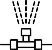Symbol für Sprinklervektorlinie vektor