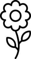 Symbol für die Vektorlinie der Blume vektor