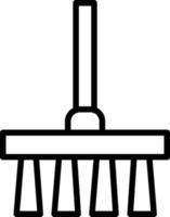 Symbol für die Vektorlinie der Reinigungsbürste vektor