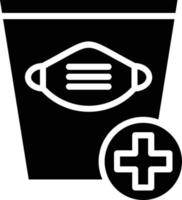 Mülleimer-Glyphen-Icon-Design vektor