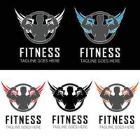 fitness logotyp formgivningsmall vektor
