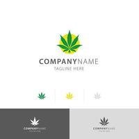 cannabis med cbd oil logotyp vektor