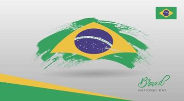 glad nationaldag Brasilien. banner, gratulationskort, flygblad design. affisch mall design vektor
