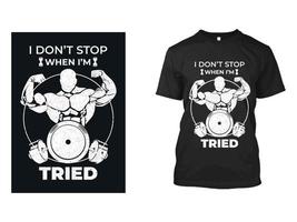 gym fitness t-shirt design vektor