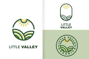 set grün natur farm logo design template.farm haus konzept logo. vektor