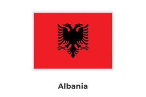 die Nationalflagge von Albanien vektor