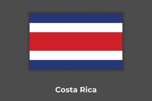 die realistische nationalflagge von costa rica vektor