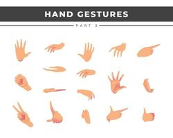 hand gest klistermärke, illustrationer set vektor