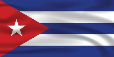 Kubas realistiska nationalflagga vektor