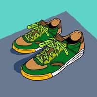 handritad sneakers illustration vektor