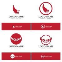 djävulen horn vektor ikon logo design illustration mall