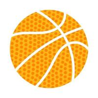 vector bunte Illustration des Basketballballs, der auf weißem Hintergrund lokalisiert wird