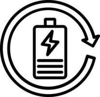 batteri vektor linje ikon
